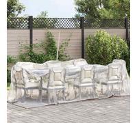 Bâche transparente 2 x 8 m en polyéthylène avec œillets, imperméable et indéchirable, résistante aux UV, avec renfort de bord pour jardin, construction, voiture, bateau, camping et protection en