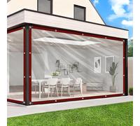 Bâche transparente avec œillets - 2 x 3 m - Bâche transparente pour l'extérieur - Bâche imperméable pour l'hiver - Balcon - Carport - Protection contre la pluie - Bâche de terrasse pour protection
