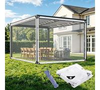 Bâche Transparente avec Œillets 80 x 110 cm 400 G M² Indéchirable avec Corde Bâche Imperméable Extérieur, Bache Etanche Exterieur Pergola pour Poulailler, Niche de Chien, incolore
