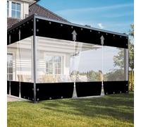 Bâche transparente avec œillets Bâche de couverture imperméable Rideau extérieur 650G/m² Rideau de séparation Bâche de protection contre la pluie Bâche de tente pour garage terrasse jardin balcon,H2.1