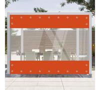 Bâche transparente avec œillets Étanche 420g/m² PVC Bâche de couverture Tissu de protection contre le vent Protection contre la pluie pour jardin pavillon terrasses balcon serres,Orange,H 2.4m x L 3m
