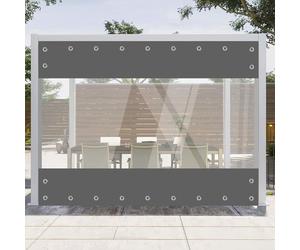 Bâche transparente avec œillets Étanche 420g/m² PVC Bâche de couverture Tissu de protection contre le vent Protection contre la pluie pour pavillon de jardin Terrasses Balcon Serres,Gris,H 3m x L 3m