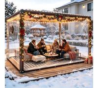 Bâche Transparente avec Œillets Imperméable 80x130cm Blanc | Bâche Étanche Anti-Déchirure Pour Extérieur, Serre, Meubles De Jardin