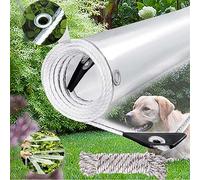 Bache Transparente avec Oeillet, 450g/㎡ PVC Impermeable Exterieur Protection Epaisse Résistante Coupe-Vent, pour Pergola, Jardin, Serre, Terrasse, Inclure Corde
