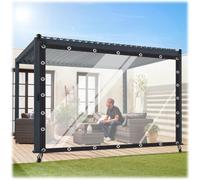 Bâche Transparente avec Oeillets Bâche Couverture pour l'extérieur Résistante à la Pluie Bache de Protection pour Meubles de Jardin Terrasse Pergola Aux Garage,Wxh,250x180cm/8.2x5.9ft