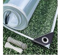 Bâche Transparente Avec Oeillets Pour Exterieur 450 G/M² Imperméable Bâche De Protection Pour Pergola,Serre,Poulailler,Piscine(1.5