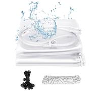 Bâche transparente avec renforts aux œillets, 420 g/m², 3 x 4 m, bâche imperméable / bâche de tente avec cordes noires, en PVC, bâche résistante aux intempéries pour protéger les serres et le mobilier