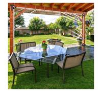 Bâche Transparente Comme un Écran, PVC 0,35 mm Inodore Imperméable | Œillets ovales & fermoirs, pare-pluie : élevage, terrasse, gazebo, carport, fleurs, étendoir(5x9m(16.4x29.5ft))