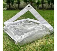Bâche transparente et étanche, dimensions 1,52 x 2,14 m, en PVC, avec œillets