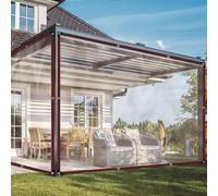 Bâche transparente étanche à l'eau avec œillets, bâche de construction, protection contre la pluie et le vent Tarp Pour balcon, jardin, serre de plantes(2mx5m)
