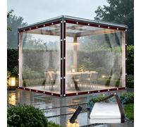 Bâche Transparente Extérieur 280 x 380 cm à La Poussière et Aux Fuites avec Corde Imperméable Bâche Transparente avec Œillets, Bache Etanche pour Balcon, Clapier, incolore