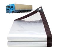 Bâche Transparente,Housse Protectrice 2.1x2.1 m | Toile de Protection Extérieure avec Œillets - pour Toiture Peinture Camping Meubles Jardin Extérieur Porche Maison Poulailler Serre