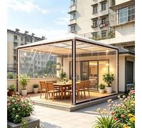 Bâche Transparente Imperméable 80 x 400 cm Imperméable, Anti-Déchirure, Indéchirable, Résistant Aux UV Bâche en Plastique pour Extérieur Meubles de Jardin, Couleur Transparente