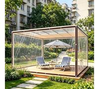 Bâche Transparente Imperméable 80 x 525 cm Imperméable, Anti-Déchirure, Indéchirable, Résistant Aux UV Multifonction PVC Protection Baches pour Serre Pergola Camping, Couleur Transparente