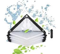 Bâche transparente imperméable à œillets 3x4m pour mobilier d'extérieur