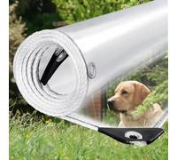 Bâche Transparente imperméable et résistante en Vinyle PVC de 2,4 x 3 m, épaisse, résistante aux déchirures et imperméable, avec œillets et Bords renforcés pour terrasse, Porche, extérieur
