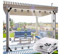 Bache Transparente Imperméable Exterieur avec Oeillets 2.1x4m, Hiver Personnalisable 0.35mm Bache de Protection Exterieur Bache de Serre de Jardin pour Pergola Terrasse Camping Balcon