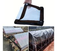 Bâche Transparente Imperméable,Extérieur Bâche de Terrasse | Bâche de construction pour Meubles de Jardin Plantes Serre Nichoir pour Chien Toit,2x2m