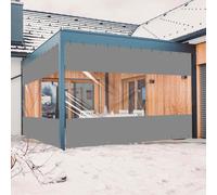 Bâche transparente pour pavillon, 2,5 x 3 mètres, gris - Toile de protection extérieure, imperméable et résistante au vent