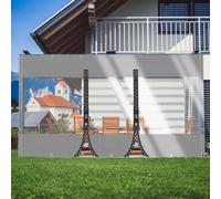 Bâche transparente pour pergola - 2 fermetures éclair, épaisseur 0,5 mm