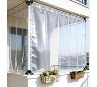 Bâche Transparente résistante de PVC imperméable à l'eau 1x1m bâche Vinyle | Bâche légère transparente antipoussière bâche résistante vinyle for le balcon ouvert(Clear-A,2x2.5m)