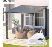 Bâche Transparente Rideaux Extérieurs, Panneaux Latéraux De Bâche Claire avec Oeillets, Bâche Imperméable pour Gazebos Jardins Garages, Rideaux De Pluie en Bâche PVC 0,35mm,Clear-4.8x3m/15.7 * 9.8ft