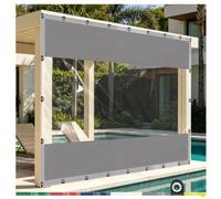 Bache Transparente sur Mesure pour Pergola avec Fermeture Eclair& Oeillets | PVC 600g/m² Imperméable,Résistant UV, Bache pour Terrasse, Véranda, Mobil-Home, Poulailler, Protection Pergola Hiver