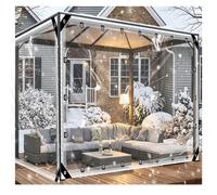 Bache Transparente Sur Mesure pour Pergola avec Fermeture Eclair& Oeillets | PVC 600g/m² Imperméable,Résistant UV, Bache pour Terrasse, Véranda, Mobil-Home, Poulailler, Protection Pergola Hiver
