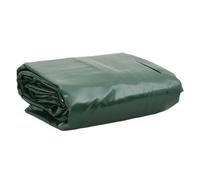 Bâche verte 4 x 8 m en toile avec revêtement en PVC 650 g/m² indéchirable imperméable résistante aux UV avec œillets et renfort de bords pour jardin, camping, voiture, bateau, meubles, remorques