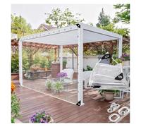 Bâche Vinyle Transparente 0,35 mm, Imperméable Résistante avec Œillets | Bord thermosoudé, housse pliable 4 saisons : clôture, véranda, voiture, bateau, engin, serre(5x7m(16.4x23.0ft))