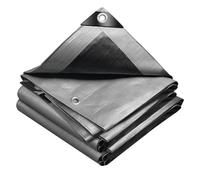 Bâche VOUNOT® 4 x 8 m, 240 g/m², imperméable, pour camion, avec œillets, bâche en tissu, gris