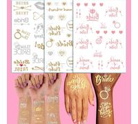 Bachelorette fête tatouages temporaires équipe mariée pour être or Rose tatouage autocollants demoiselle d'honneur douche nuptiale poule nuit faveur de mariage 1set