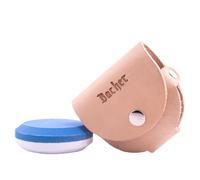 Bacher Pierre à Aiguiser Hache 120/600 - Puck Affûteur, Pochette Cuir | Grain certifié JIS R6001 | sécateur, cisailles, machette | tondeuse, ciseaux à bois | 80 mm double face | ceinture 50 mm