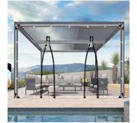 Bâches PVC Transparente avec Oeillets,Rideaux De Bâche Clairs Extérieur avec Porte Fermeture Éclair,Panneaux Latéraux De Bâche De Gazebo Pergola,Bâches Imperméable 420g/m²,2zips-2.3x2m/7.5 * 6.6ft