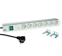 BACHMANN 19" 1HE 7xCEE7/3 1xSPD-Plus 1xinterrupteur 2,0m CEE7/7