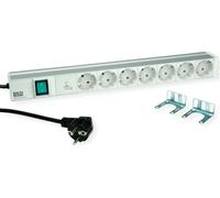 BACHMANN 19" 1HE 7xCEE7/3 1xSPD-Plus 1xinterrupteur 2,0m CEE7/7