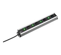 Bachmann 300.049 Innenraum 4AC outlet(s) 2m Schwarz - Silber Verlängerungskabel (300.049)