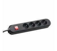Bachmann 381.130K Barre multiprise quadruple avec câble et protection enfants Noir 1,5 m