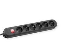 Bachmann 381.152K Rallonge multiprise 6 x Schuko Avec interrupteur Sécurité enfant Alimentation 5 m Noir (Import Allemagne)