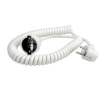 Bachmann H05VV-F 3G - Câble de rallonge d'alimentation - 2,0m - enroulé, formé - blanc - Allemagne (672.280)