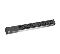 BACHMANN IT PDU ALU 19" 1U 12 x C13 femelle, câble d'alimentation C14 mâle