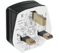 Bachmann 910.176 Fiche électrique mâle avec terre plastique 250 V noir IP20