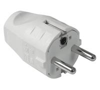 Bachmann 910.200 Fiche électrique mâle avec terre plastique 250 V blanc IP20, IP44