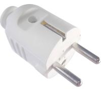 Bachmann 910.270 Fiche électrique mâle avec terre plastique 250 V blanc IP20