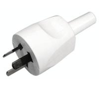 Bachmann 910.282 Fiche électrique mâle avec terre plastique 250 V blanc IP20