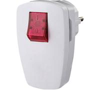 Bachmann 911.273 Fiche électrique mâle avec terre plastique avec interrupteur 250 V blanc IP20