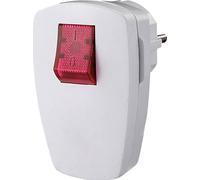 Bachmann 911.273 Fiche électrique mâle avec terre plastique avec interrupteur 250 V blanc IP20