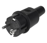 Bachmann 913.169 Fiche électrique mâle avec terre Tout caoutchouc 250 V noir IP44, IP20
