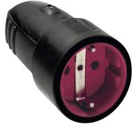Bachmann 913.174 Fiche électrique femelle avec terre caoutchouc, silicone 250 V noir IP44, IP20