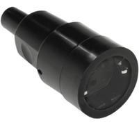 Bachmann 913.175 Fiche électrique femelle avec terre caoutchouc, silicone 250 V noir IP20